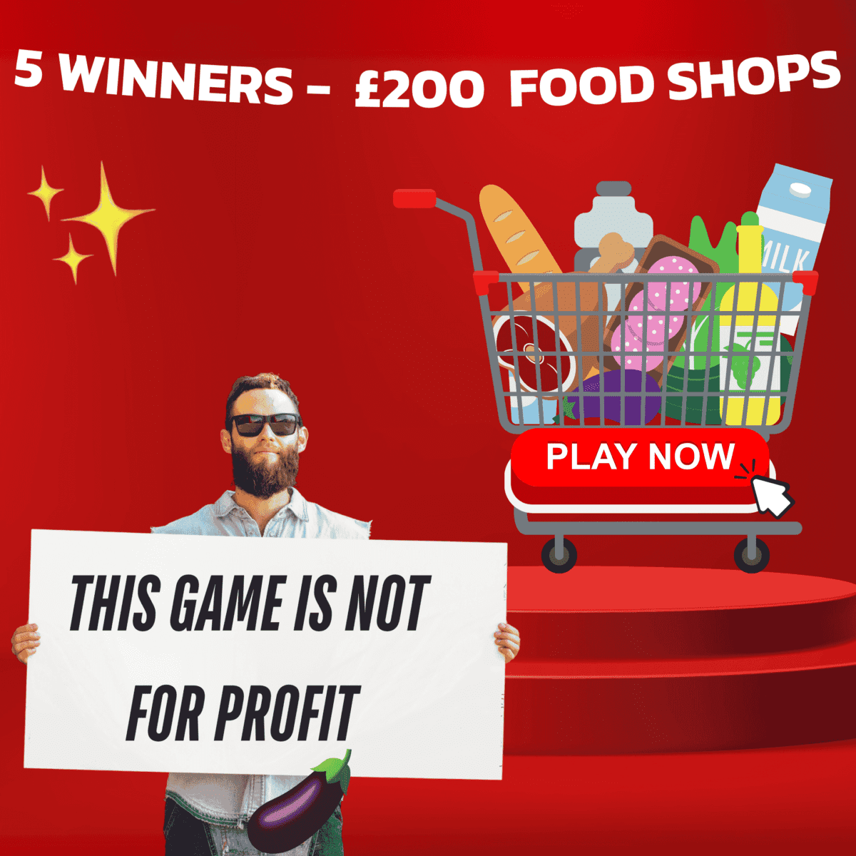 5 winners of £200 food shopping!